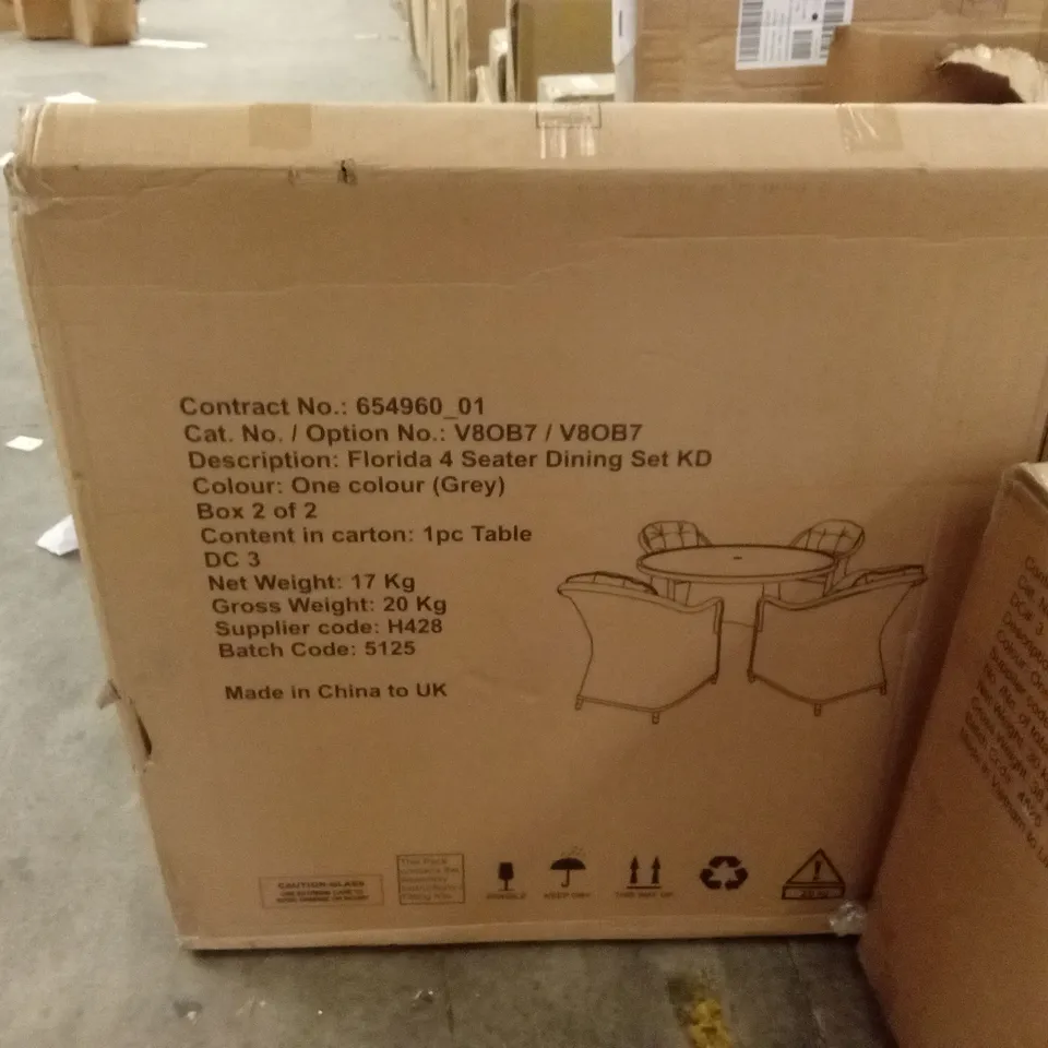 BOXED FLORIDA OUTDOOR DINING TABLE // TABLE ONLY (1 BOX)