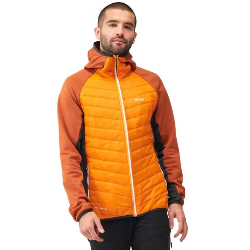 BRAND NEW REGATTA MEN'S ANDRESON VIII HYBRID JACKET NEPHRITE ORANGE SIZE S