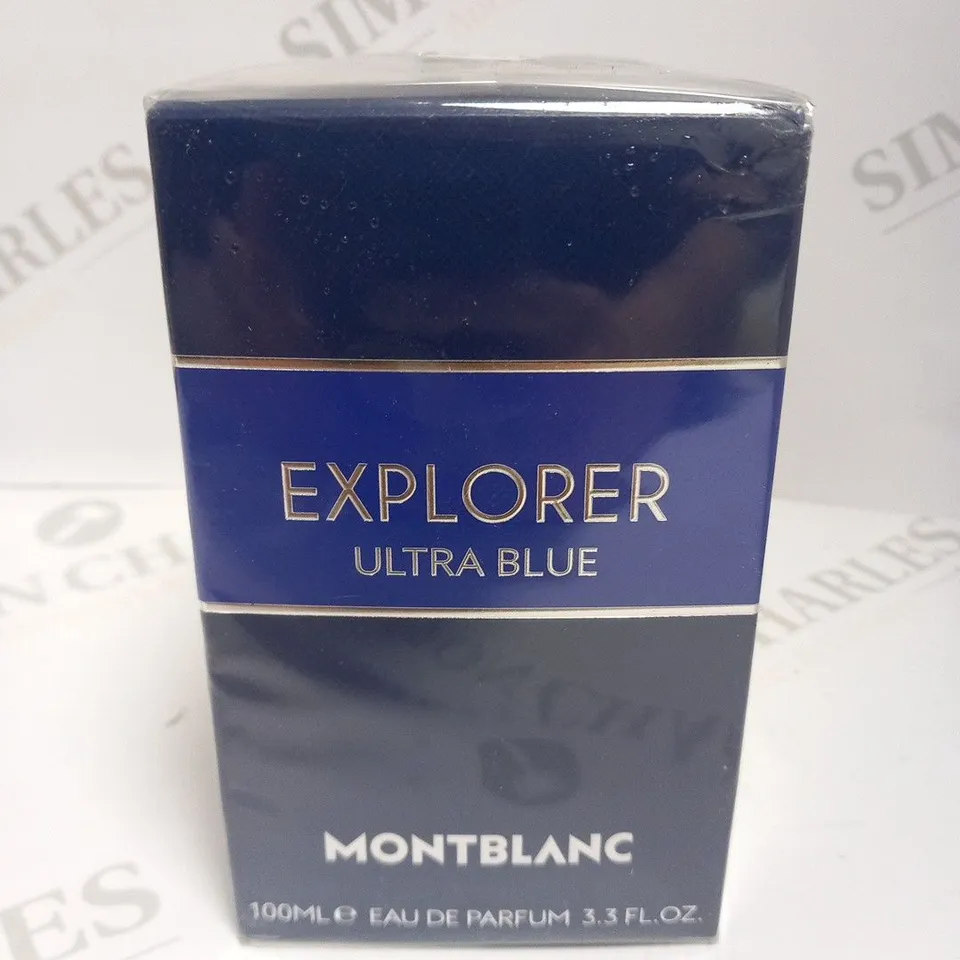 BOXED AND SEALED MONT BLANC EXPLORER ULTRA BLUE EAU DE PARFUM 100ML