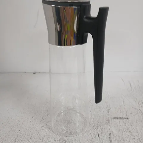 WMF Glass Coffee Carafe with Chrome Lid and Black Handle