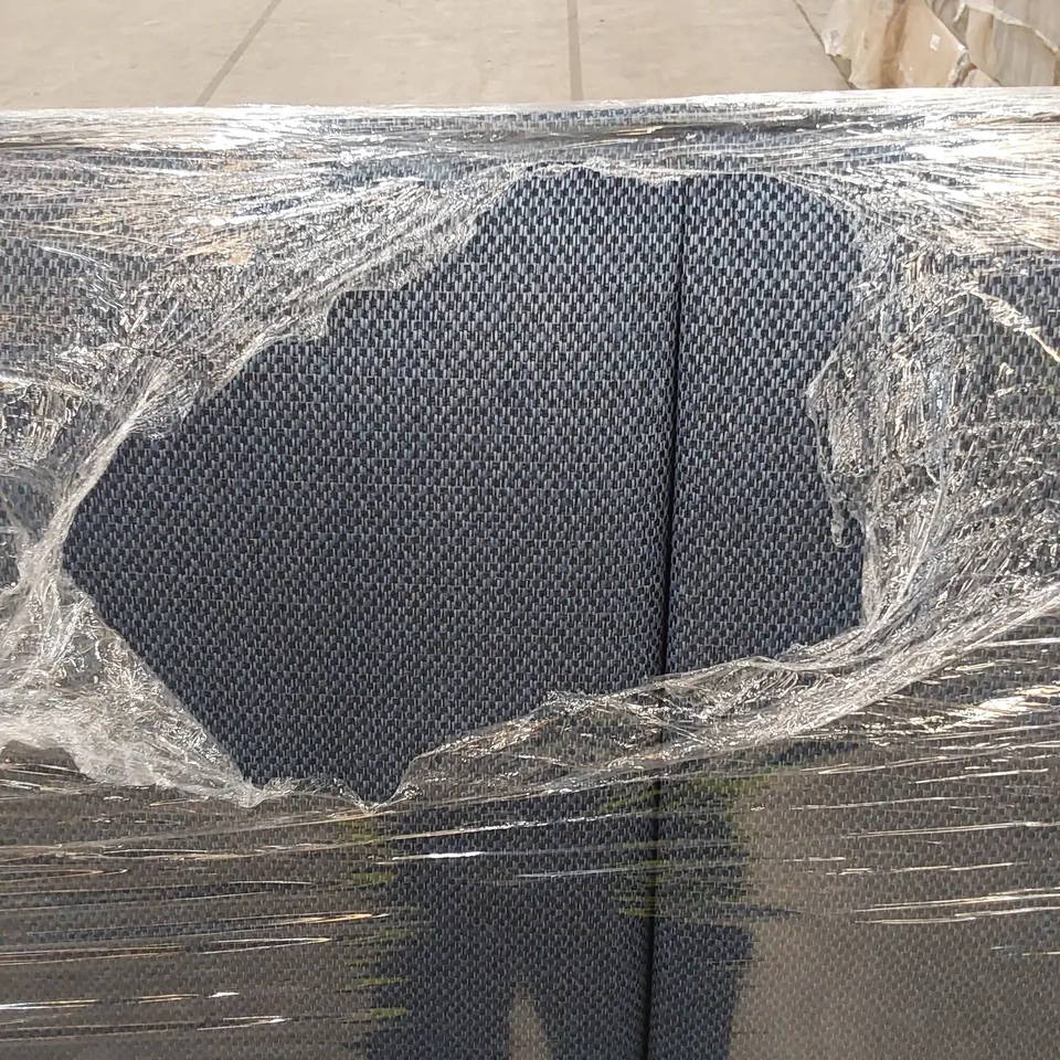 BAGGED DESIGNER 135cm DOUBLE SIZE FABRIC UPHOLSTERED HEADBOARD - BLUE