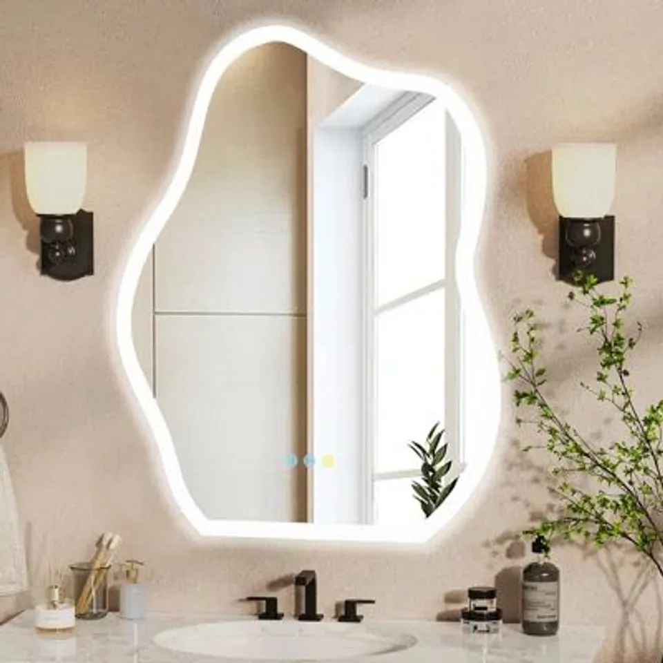 BOXED METAL ASYMMETRICAL MIRROR 43" (1 BOX)