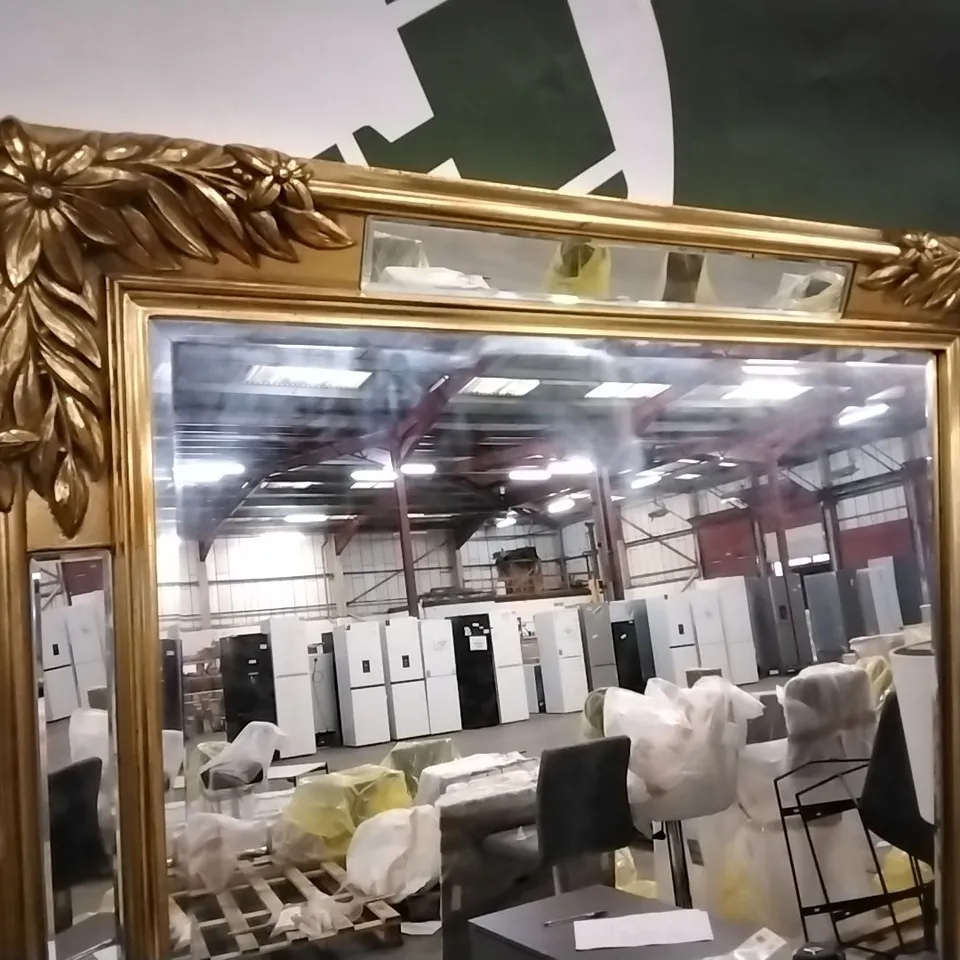 DEKNUDT MIRROR WITH GILT FRAME APPROXIMATELY 90X110CM RRP £1175