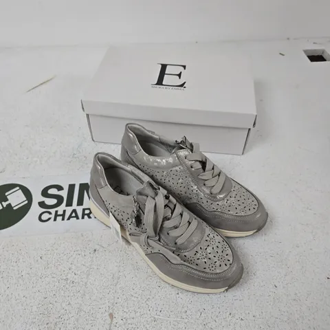 SHOES BY EMMA – SHOREDITCH PEWTER SNEAKERS, UK 5 (BOXED)