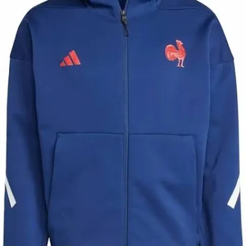 ADIDAS FRANCE TRAVEL Z.N.E. HOODIE IN BLUE SIZE UK L