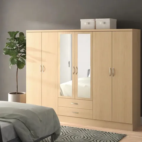 BOXED CASCIO 6 DOOR WARDROBE (4 BOXES)