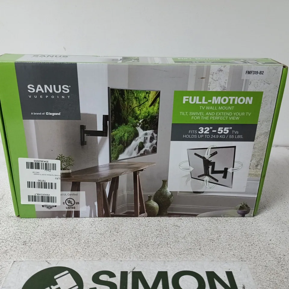 SANUS FMF319-B2 FULL MOTION 32-25" TV BRACKET  RRP £70