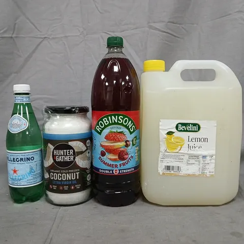 APPROXIMATELY 8 ASSORTED FOOD AND DRINK ITEMS TO INCLUDE LEMON JUICE, ROBINSONS, ETC