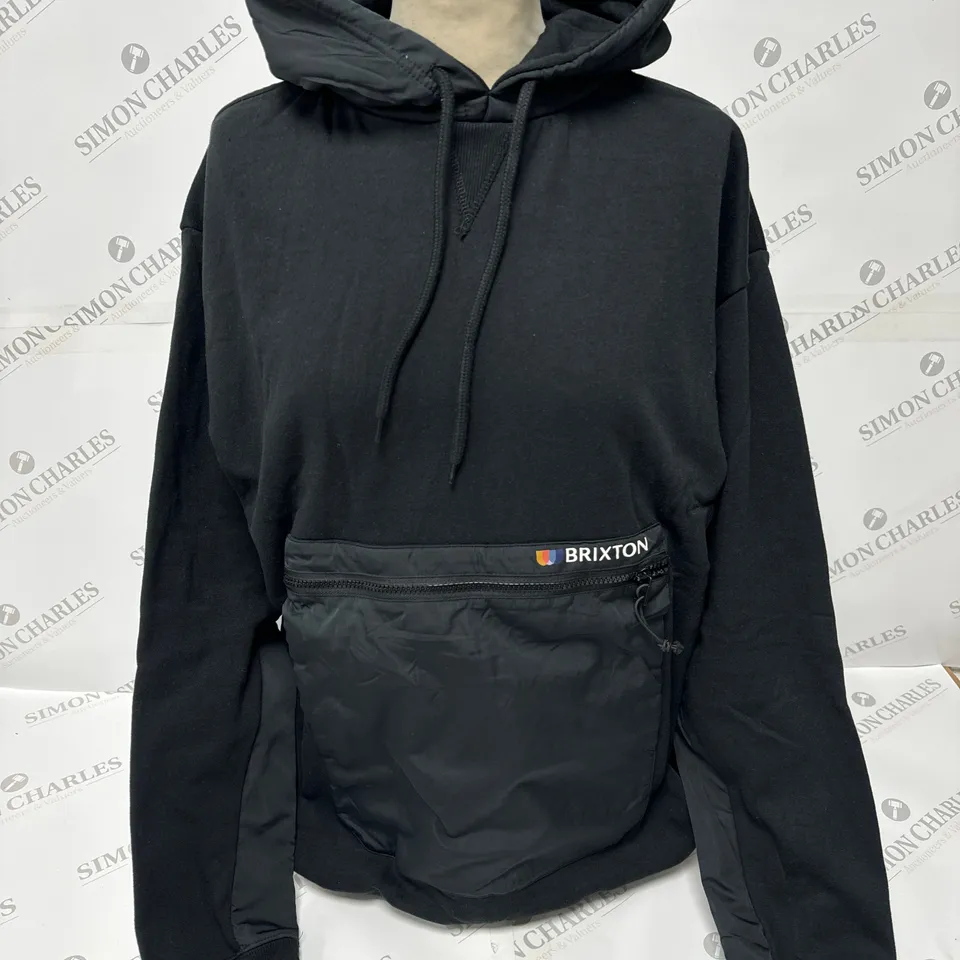 BRIXTON ALTON LINE X HOODIE IN BLACK SIZE L
