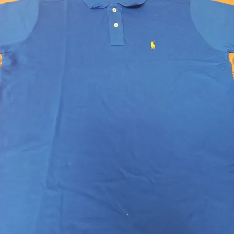 POLO RALPH LAUREN POLO SHIRT – BLUE – MEN'S SHORT SLEEVE -SIZE L