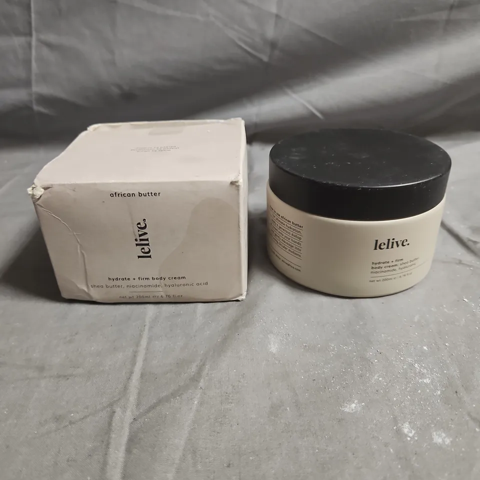 LELIVE AFRICAN BUTTER HYDRATE & FIRM BODY CREAM – 200ML, BOXED