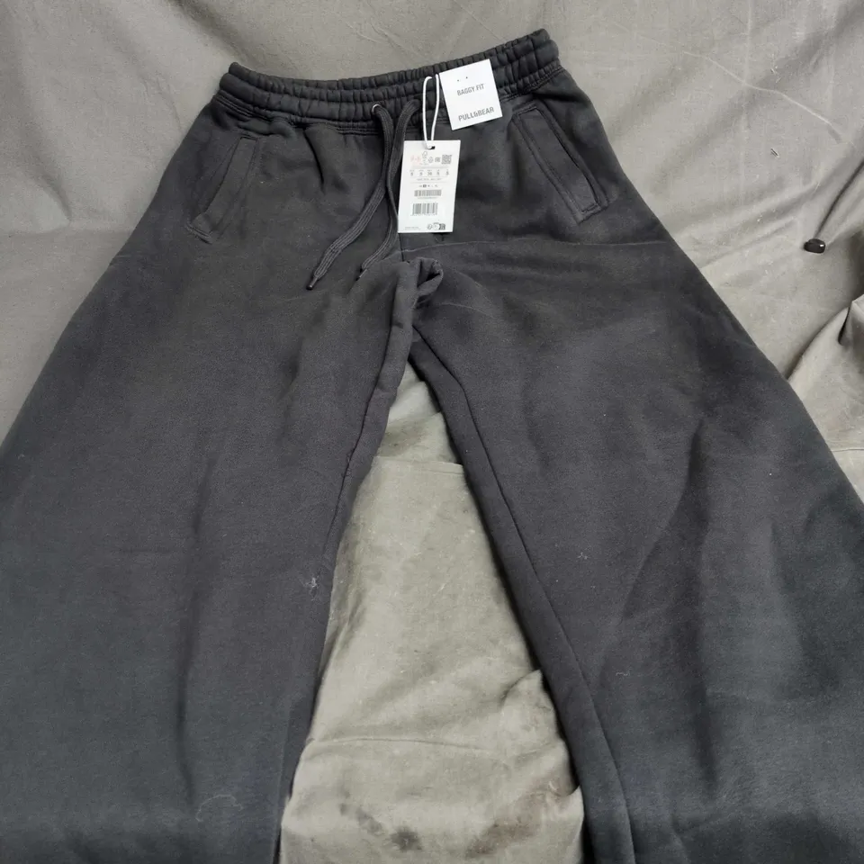 PULL&BEAR BLACK JOGGERS – BAGGY FIT SIZE S