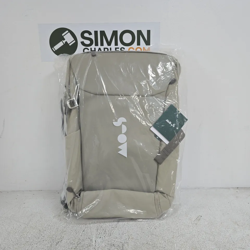 MOUS BEIGE BACKPACK WITH LOGO (SEALED IN PLASTIC)