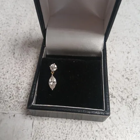 FIRE LIGHT 1.5CT LAB GROWN DIAMOND MARQUISE DROP EARRING 9CT GOLD