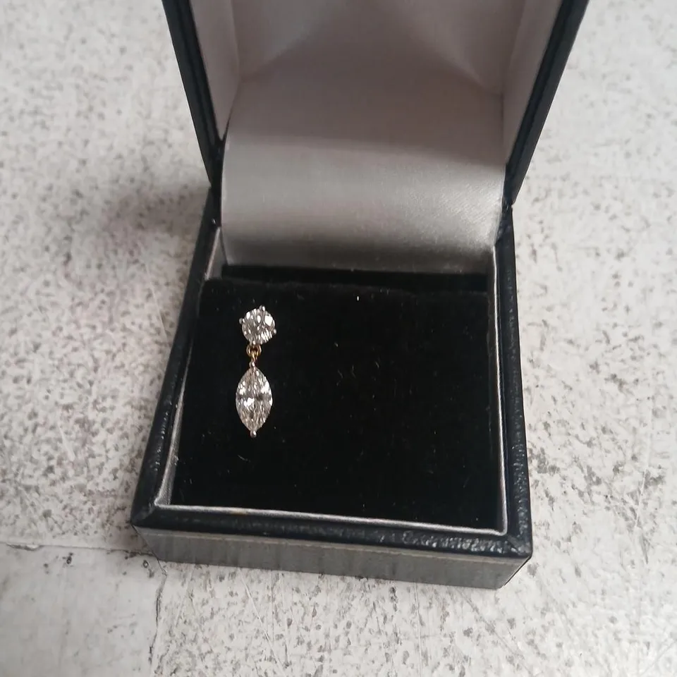 FIRE LIGHT 1.5CT LAB GROWN DIAMOND MARQUISE DROP EARRING 9CT GOLD 