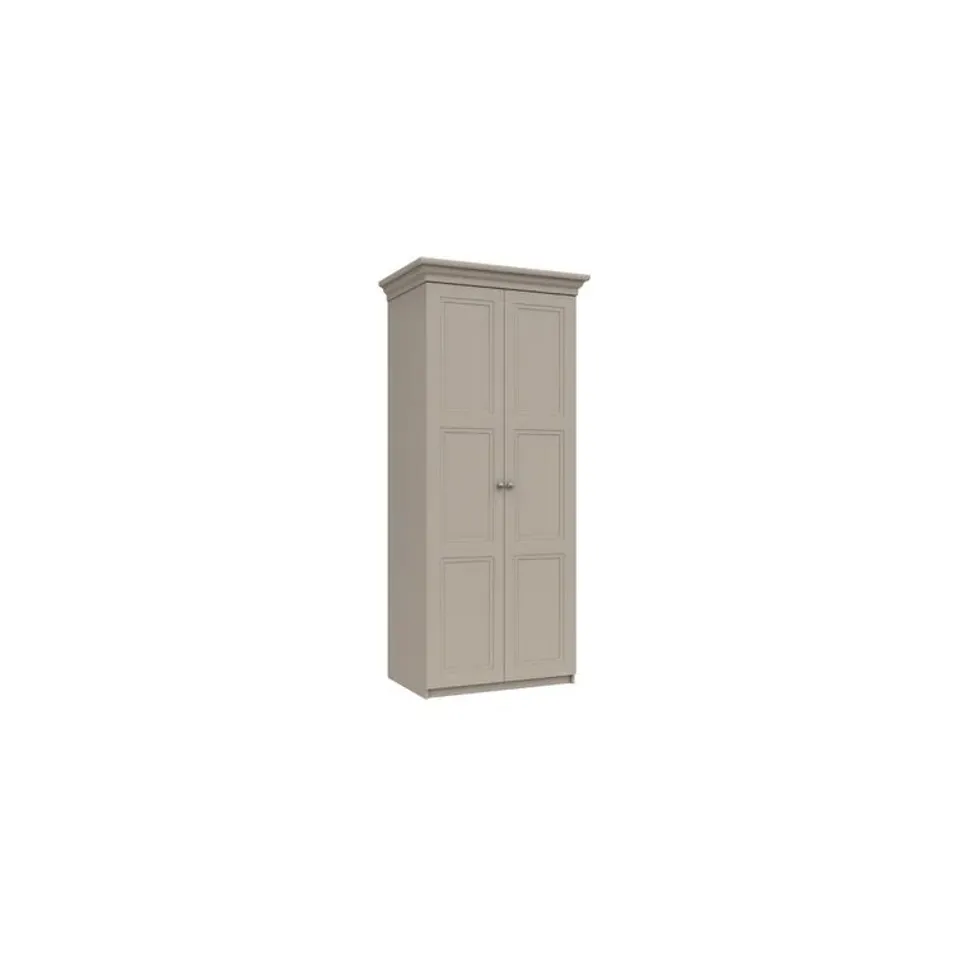 BOXED ADNAN 2 DOOR MANUFACTURED WOOD WARDROBE (1 BOX)