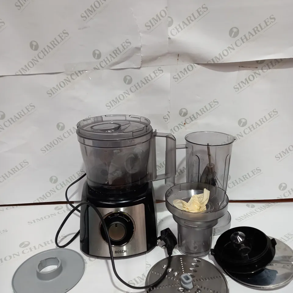BOSCH MCM3501MGB MULTITALENT 3 COMPACT FOOD PROCESSOR BLACK & ST/STEEL