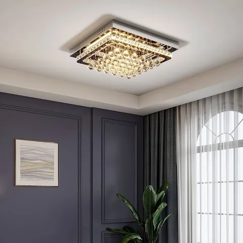 BOXED MARMIE 1-LIGHT 40CM DIMMABLE CRYSTAL CEILING LIGHT