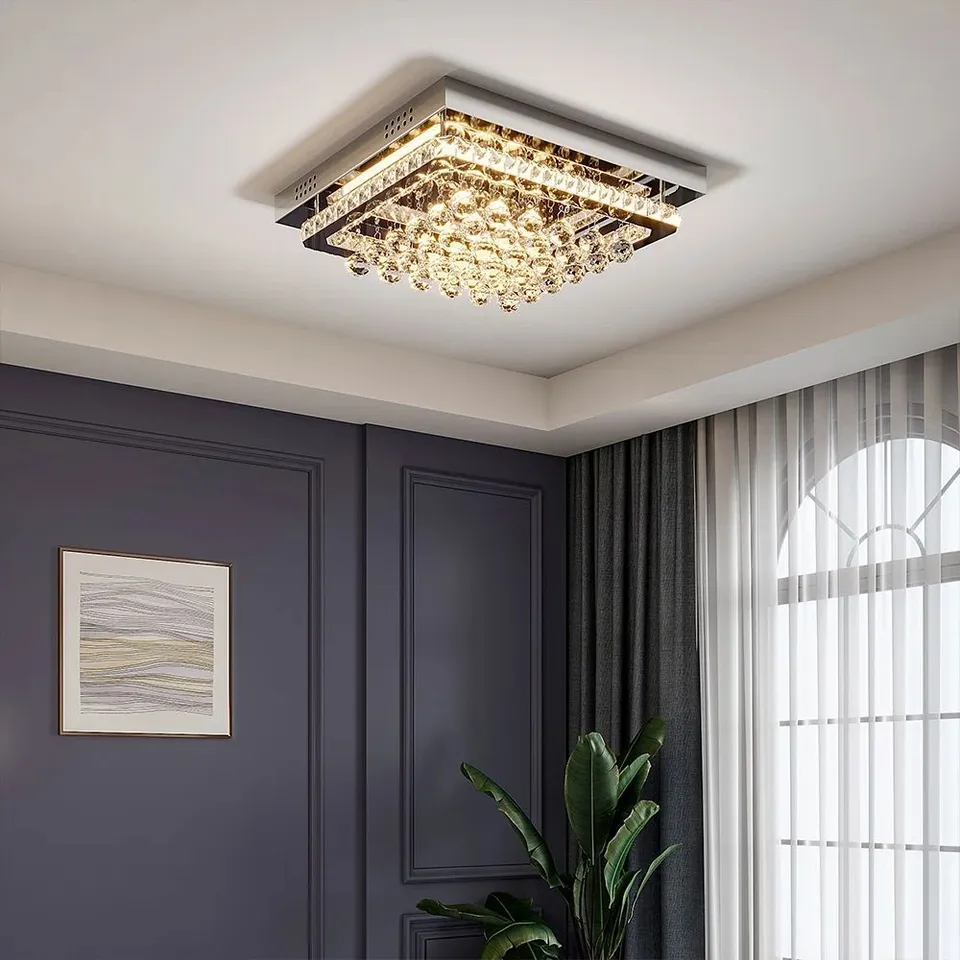 BOXED MARMIE 1-LIGHT 40CM DIMMABLE CRYSTAL CEILING LIGHT