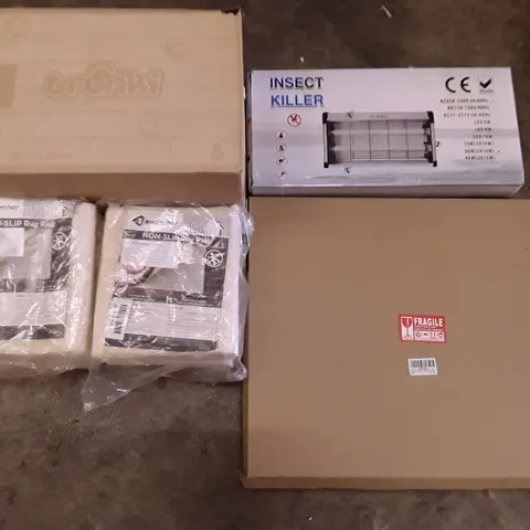 PALLET OF ASSORTED PRODUCTS INCLUDING TRUNKI KIDS SUITCASE, INSECT KILLER, WALL MIRROR, NON SLIP RUG PADS