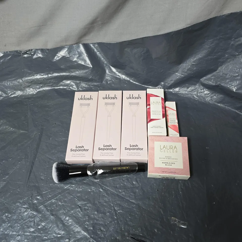 7 X ASSORTED COSMETIC ITEMS: LAURA GELLER + UKLASH UNBOXED