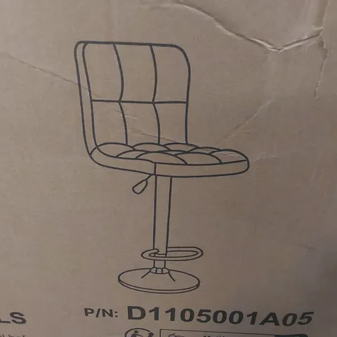 BOXED PAIR OF IWMH BAR STOOLS - WHITE (1 BOX)