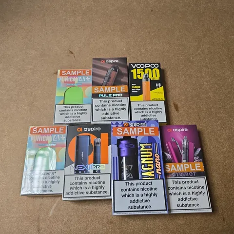 APPROXIMATELY 15 ASSORTED E-CIGARETTE PRODUCTS TO INCLUDE - ASPIRE, VOO POO ETC