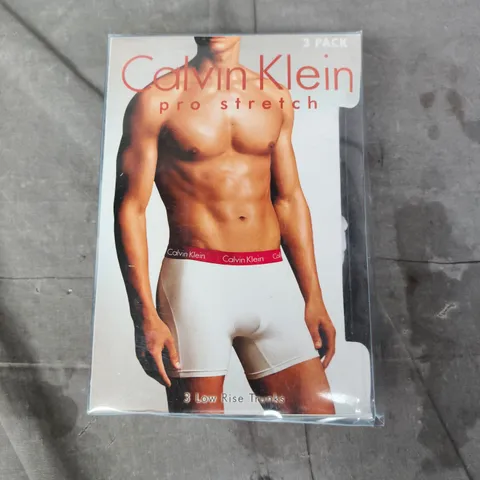 CALVN KLEIN PACK OF 3 LOW RISE TRUNKS SIZE MEDIUM