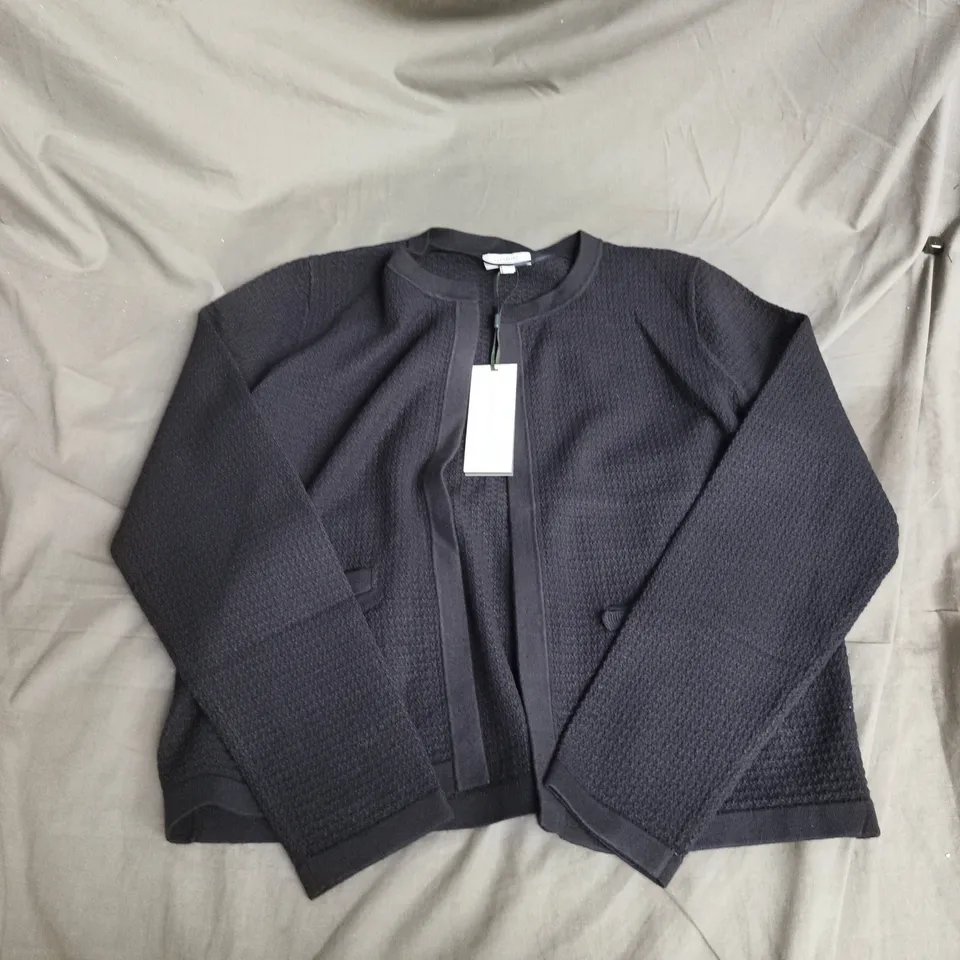 HOBBS PETRA KNITTED JACKET – NAVY, SIZE M