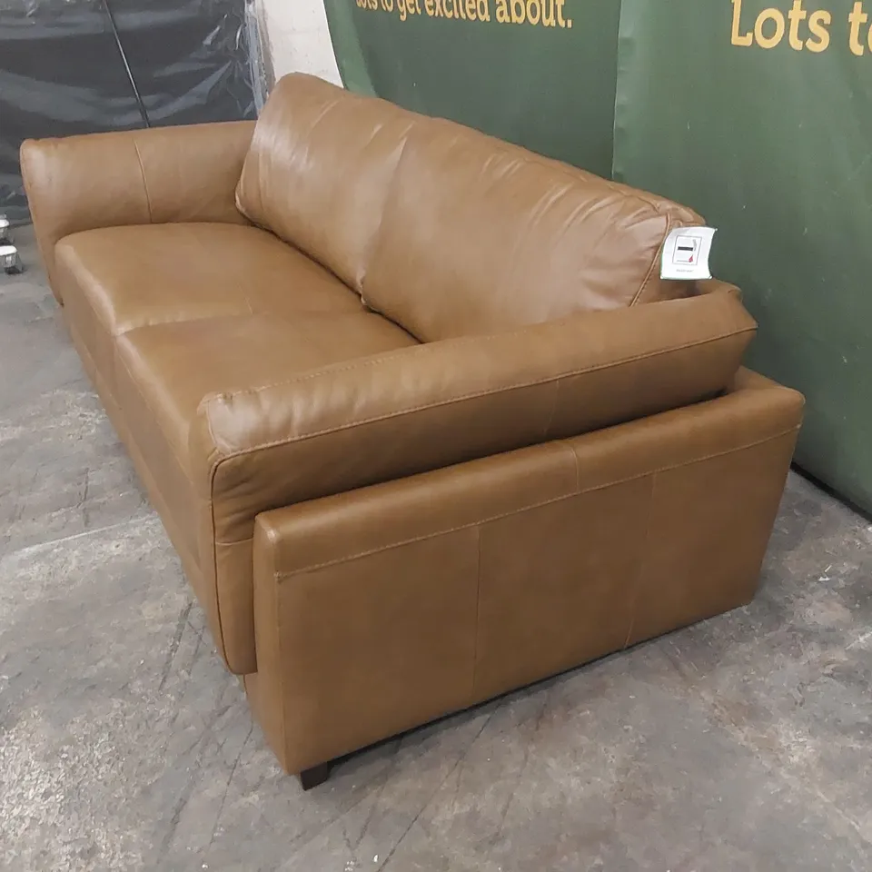 MORENA 3 SEATER STANDARD BACK LEATHER SOFA RRP £1249