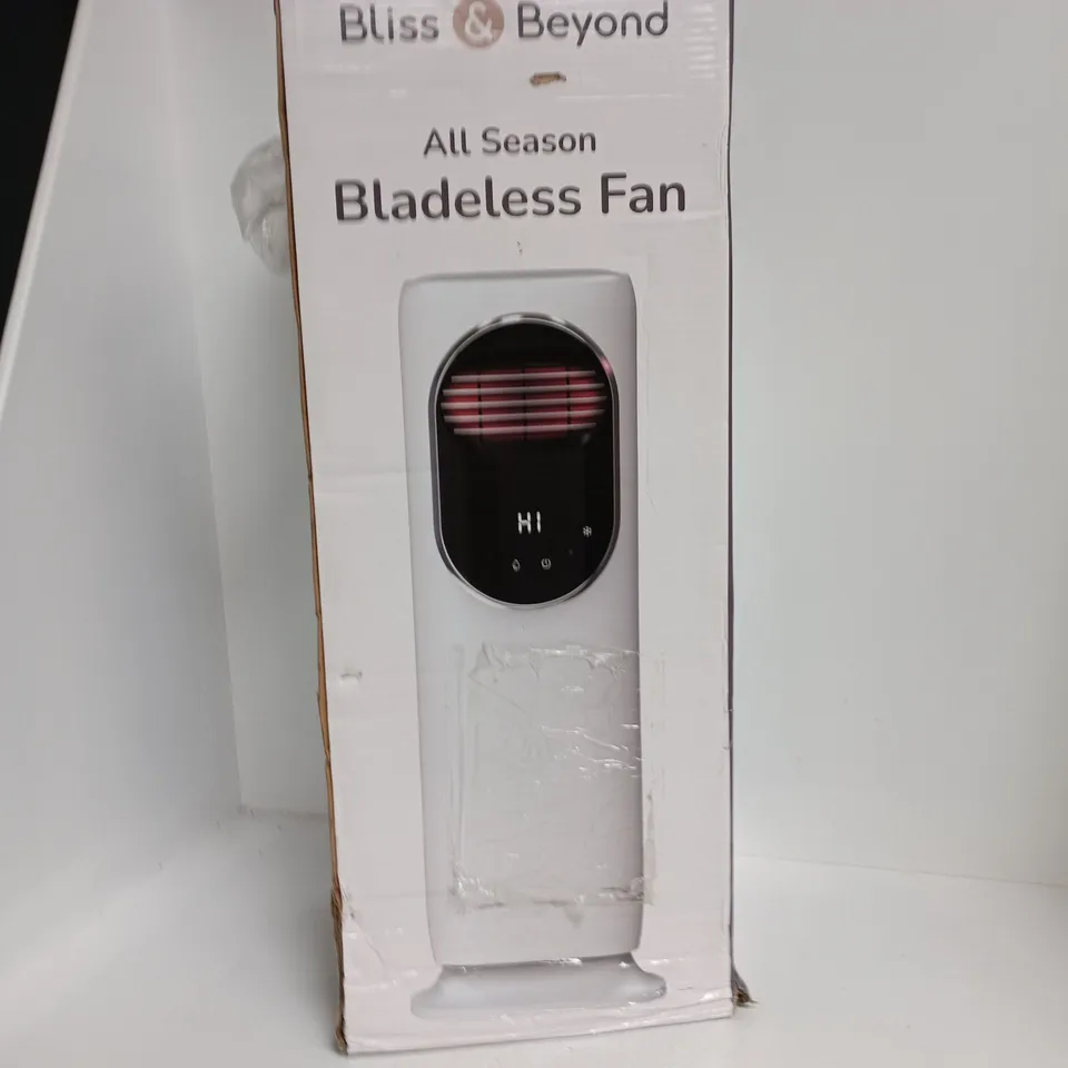 BLISS & BEYOND ALL SEASON BLADELESS FAN – BOXED