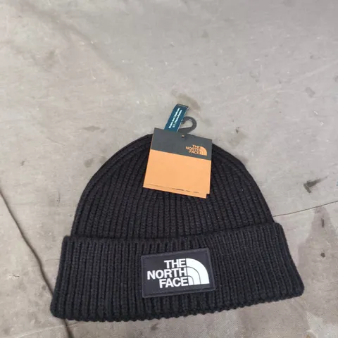 THE NORTH FACE LOGO BOX CUFF BEANIE – BLACK, ONE SIZE