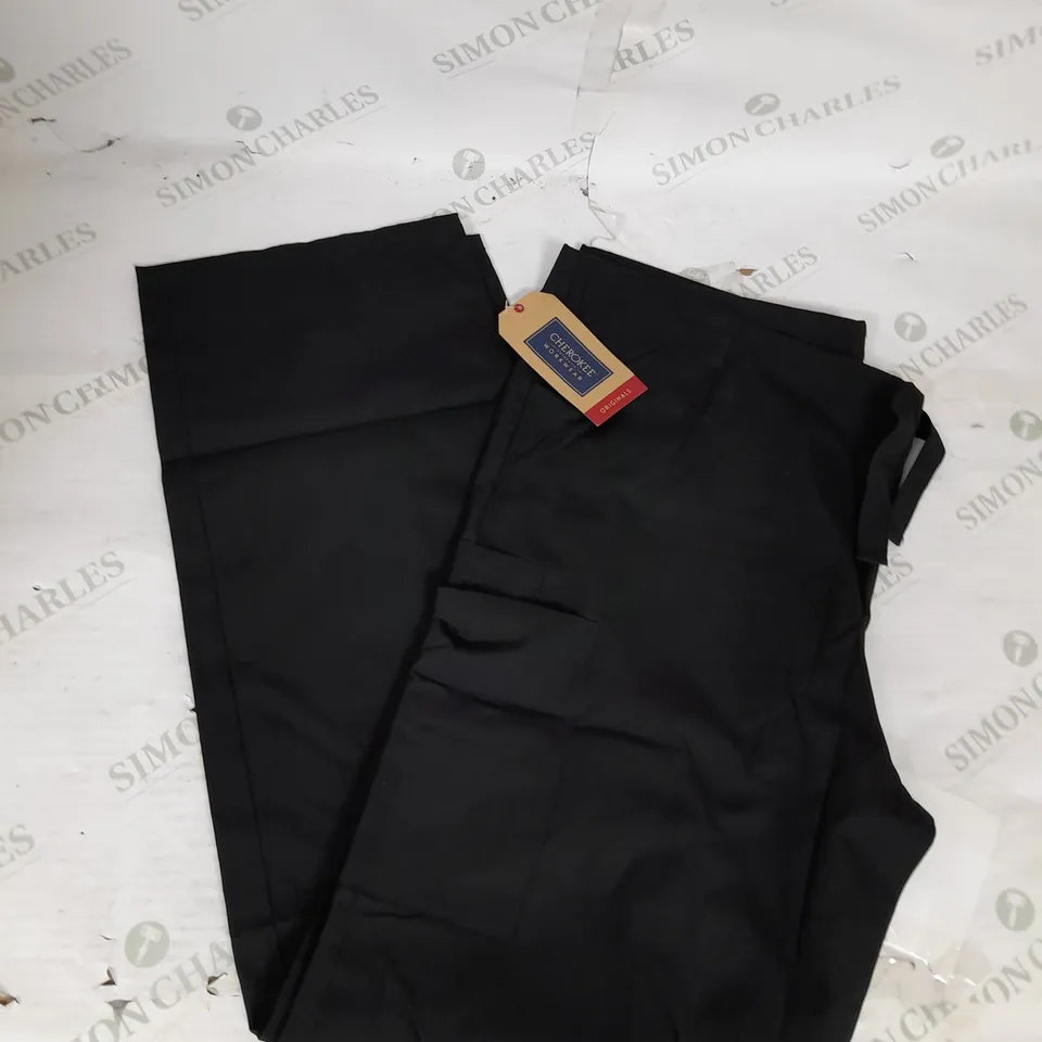 CHEROKEE UNISEX TRADITIONAL WORKWEAR TROUSERS IN BLACK SIZE M