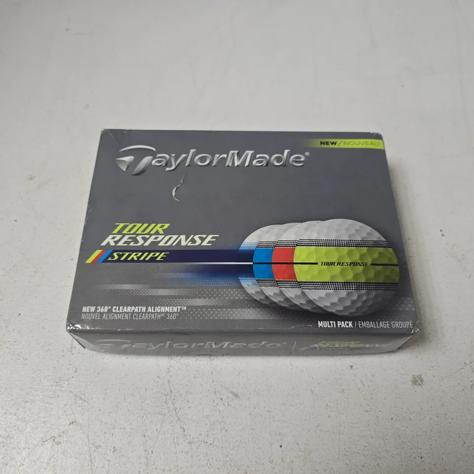 BOXED TAYLORMADE TOUR RESPONSE STRIPE GOLF BALLS - MULTI PACK