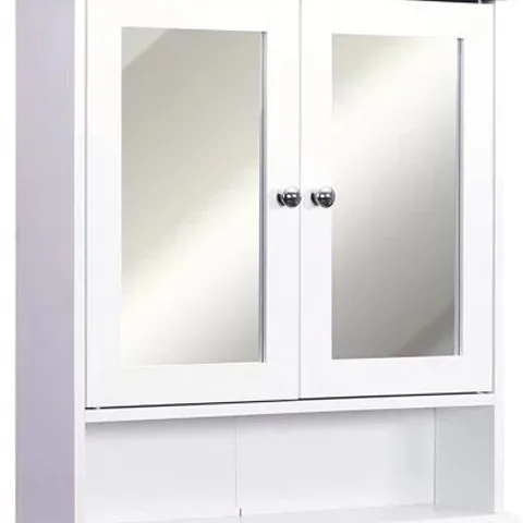 BOXED SHREWSBURY 56CM X 58CM SURFACE MOUNT MIRROR CABINET (1 BOX)