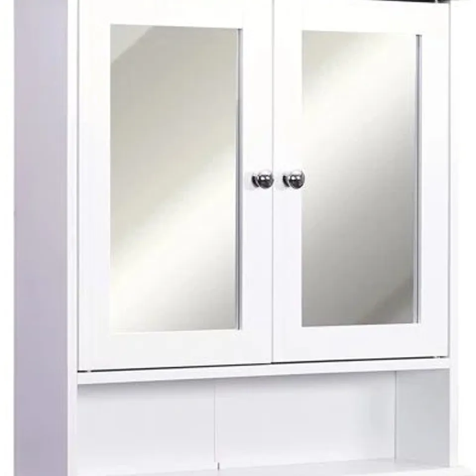 BOXED SHREWSBURY 56CM X 58CM SURFACE MOUNT MIRROR CABINET (1 BOX)