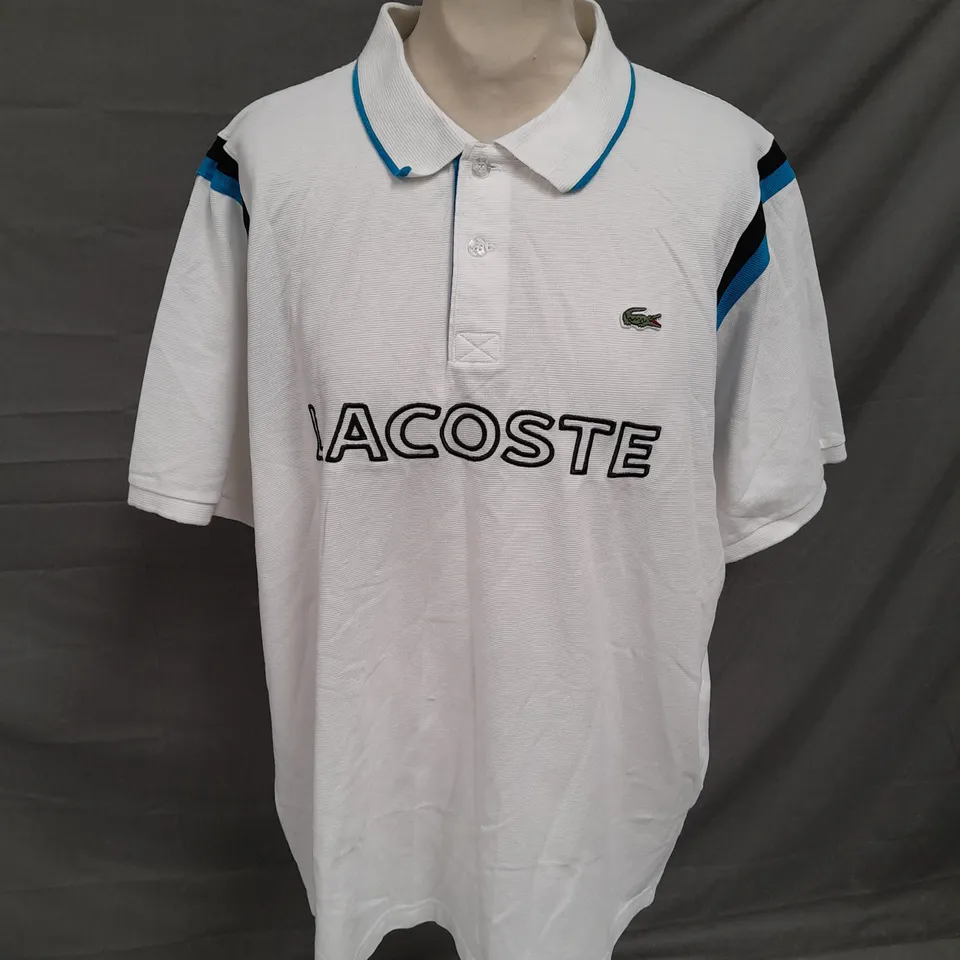 LACOSTE SPORT POLO IN WHITE SIZE 6