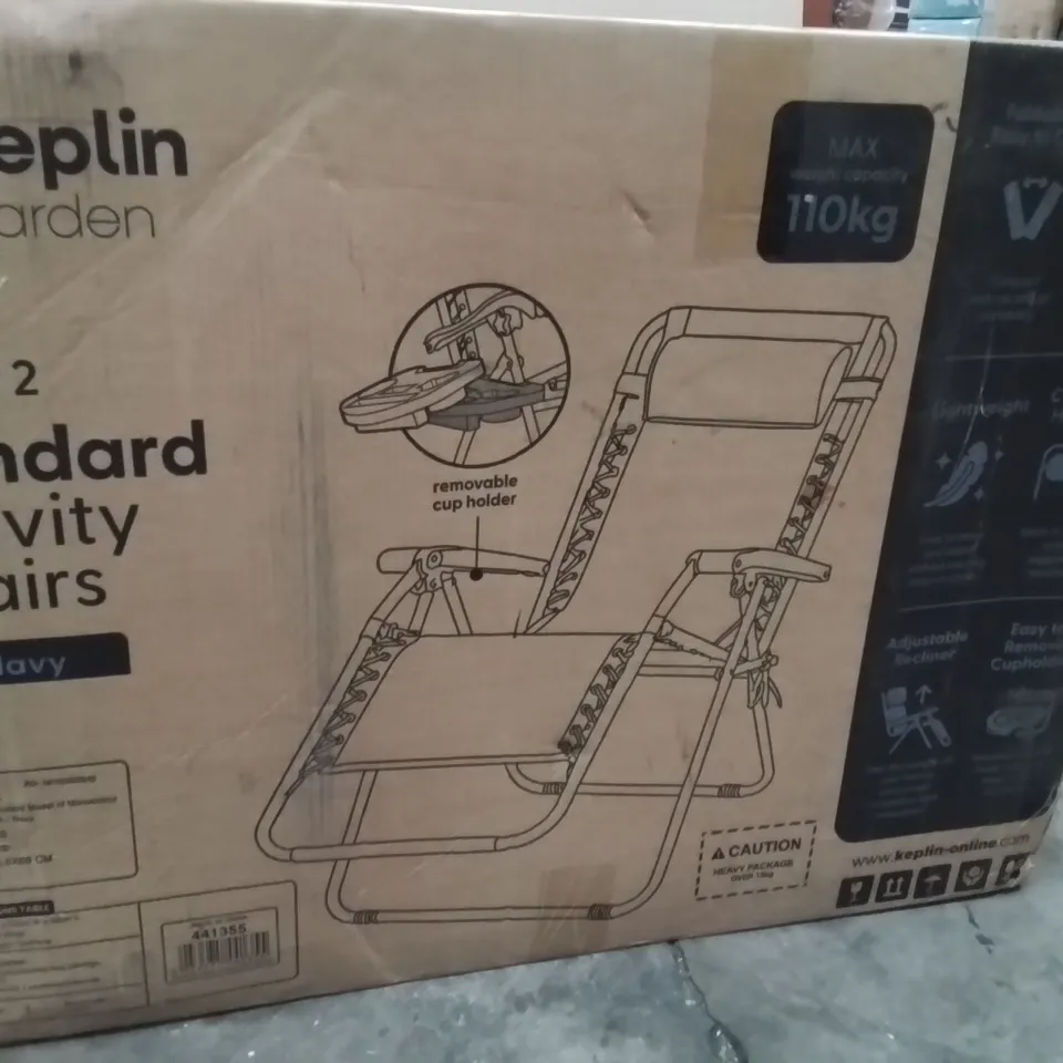 BOXED KEPLIN PACK OF 2 STANDARD GRAVITY CHAIRS NAVY