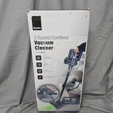 KEPLIN 3-SPEED CORDLESS VACUUM CLEANER – 2 MODES, BOXED