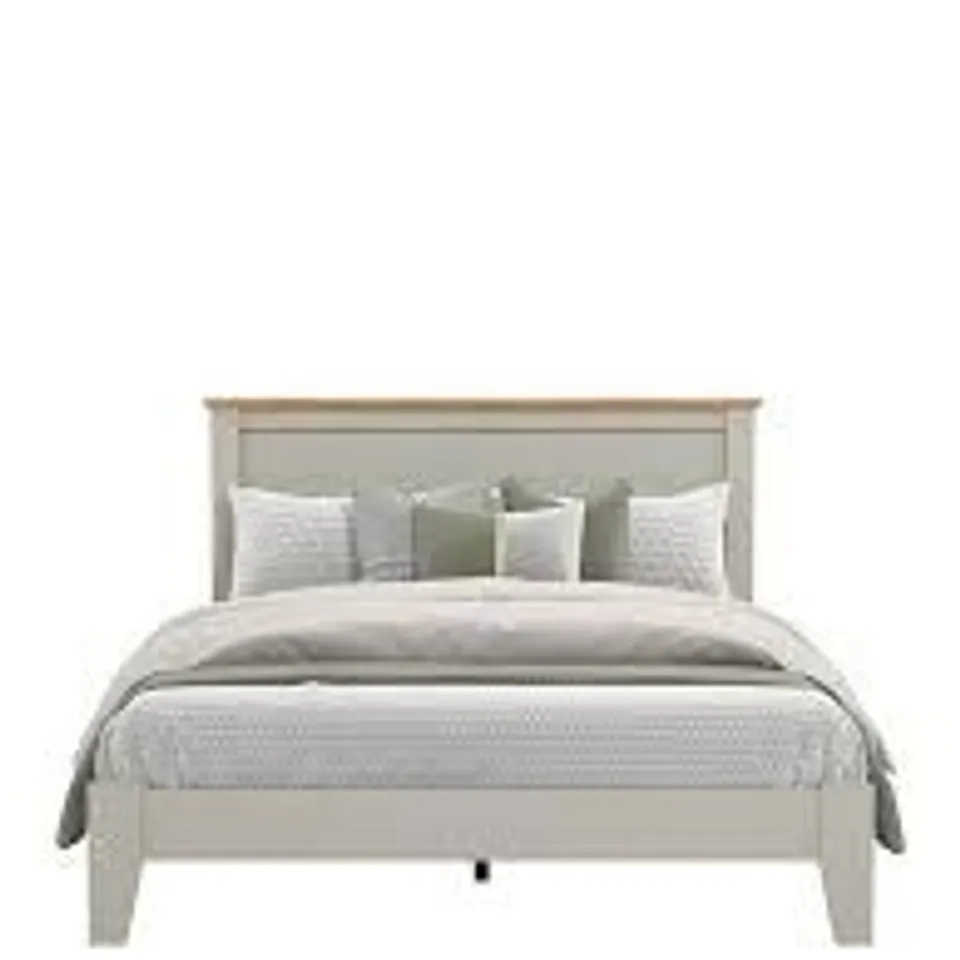 BOXED ATLANTA KING SIZE BED FRAME - GREY (1 BOX)