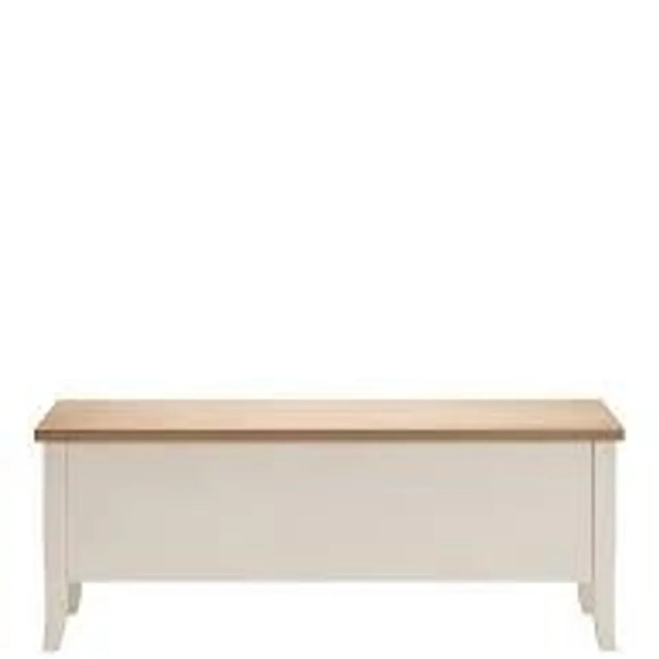 JULIAN BOWEN DAVENPORT SOLID WOOD AND OAK VENEER STORAGE BENCH - COLLECTION ONLY 