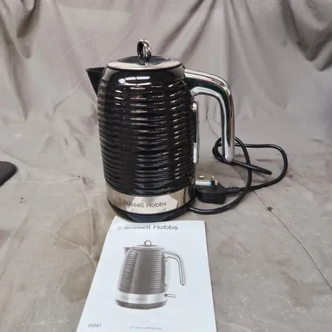 RUSSELL HOBBS INSPIRE BLACK ELECTRIC KETTLE – BOXED