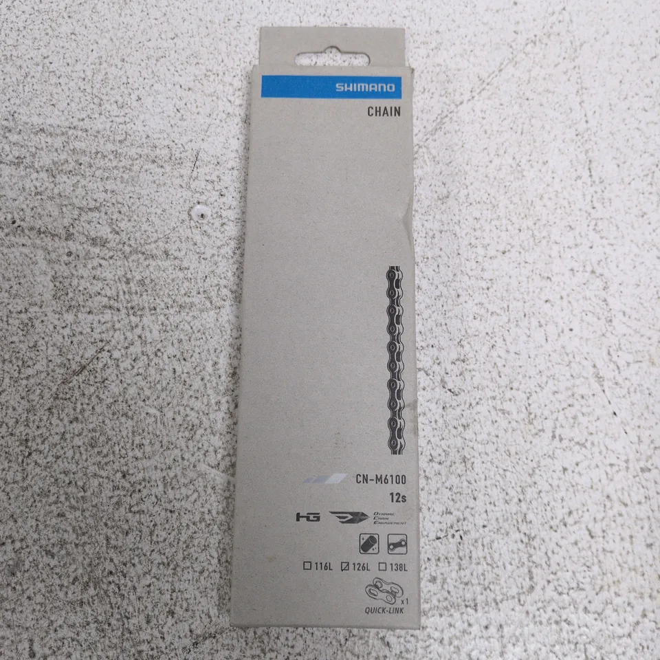 BOXED SHIMANO DEORE CN-M6100 CHAIN WITH QUICK LINK, 12-SPEED, 126L 