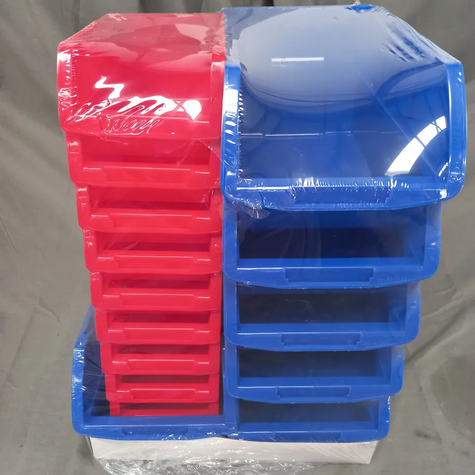 SEALED STORAGE DRAWERS IN RED/BLUE