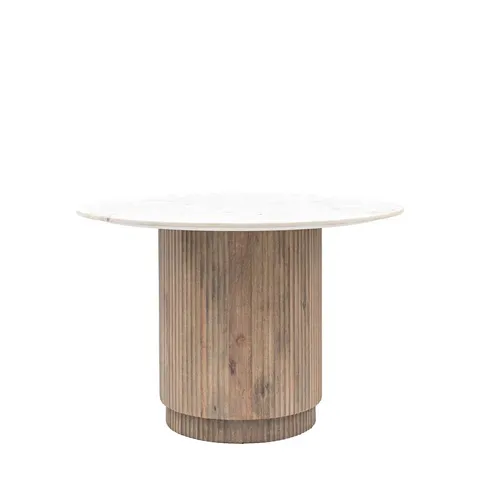 BOXED IVY BRONX MARMO ROUND DINING TABLE 1100 x 750 x 1100mm (2 BOXES)