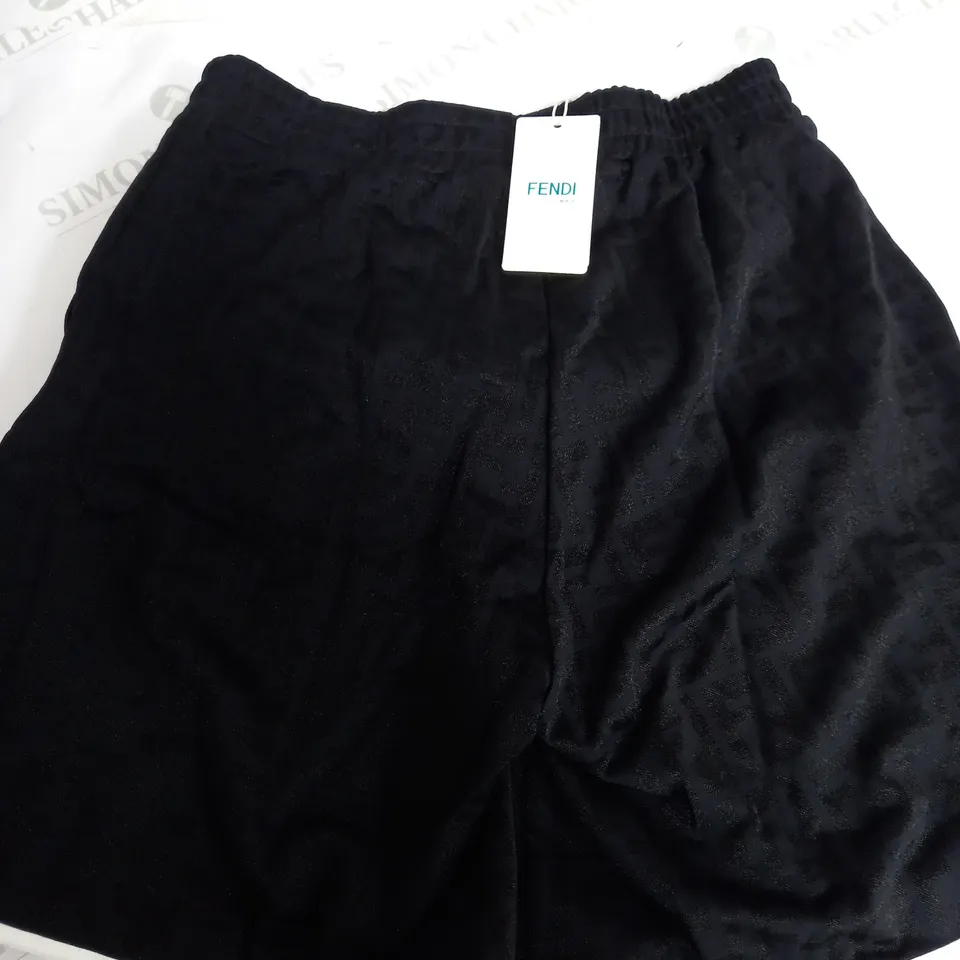FENDI KIDS SHORTS IN BLACK ACETATO - SIZE 12+