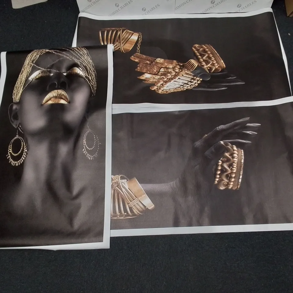 SET OF THREE LARGE PRINTS 