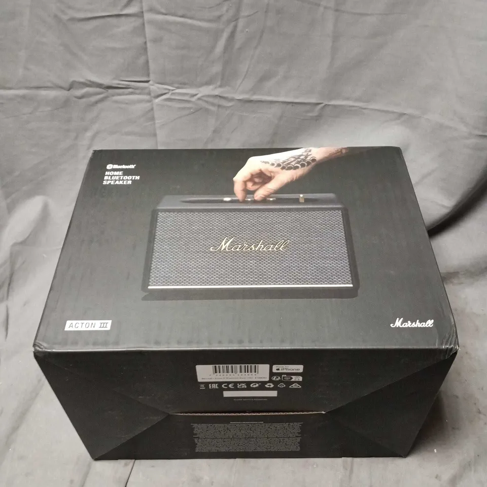 MARSHALL ACTION III HOME BLUETOOTH SPEAKER, BOXED.