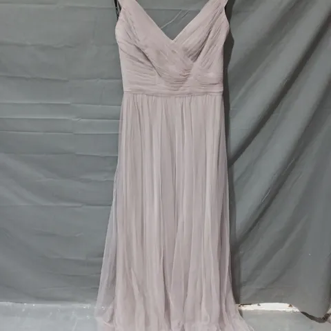 SORELLA VITA MESH LAYER BACK ZIP SHOULDER STRAP DRESS IN STAR - SIZE UK 14