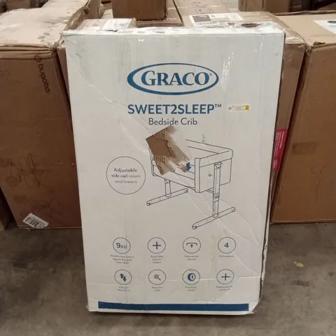 BOXED GRACO SWEET-2-SLEEP BEDSIDE CRIB